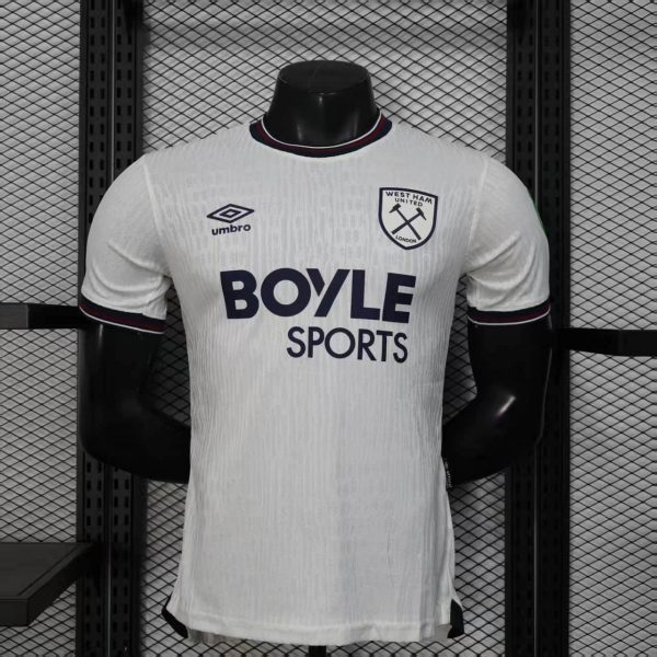 2025/26 West ham United Away Jersey Player Version