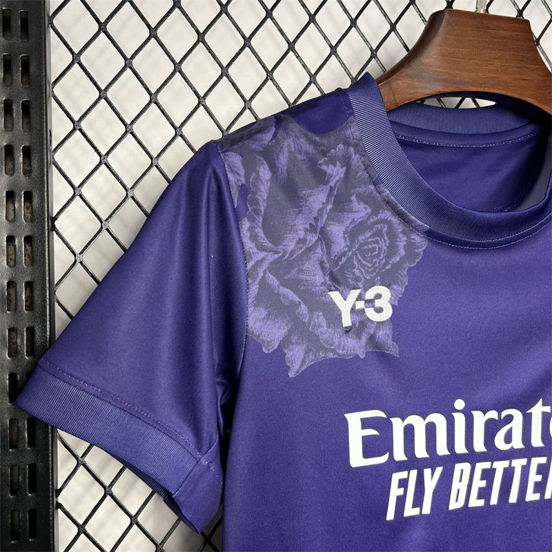 24/25 Real Madrid Y3 Rose Special Edition Purple jersey Kid Kits Size 16-28