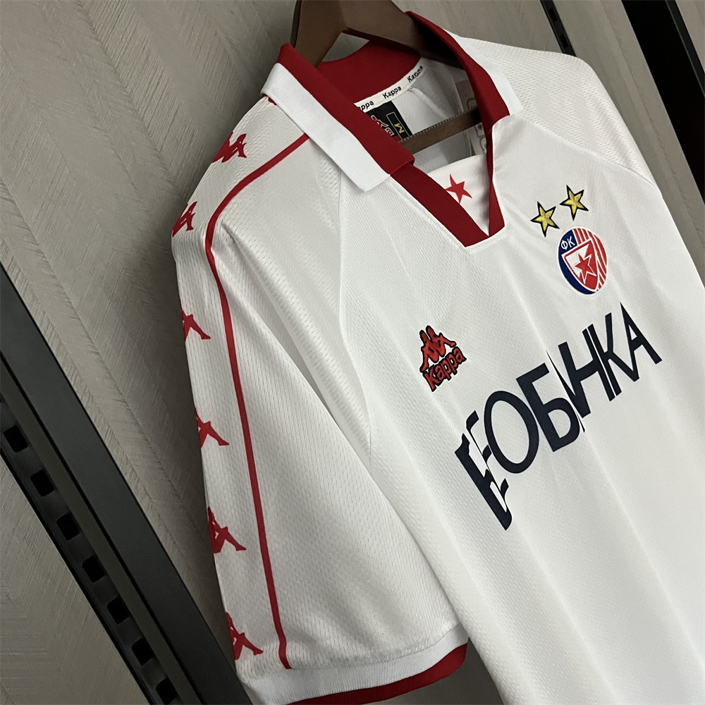 Retro Belgrade1995/97 Red Star Away jersey Fan Version