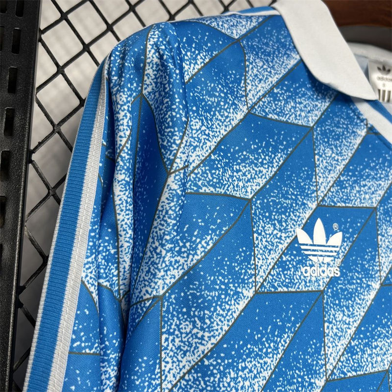 Retro Germany DDR 1988 Away Long Sleeve jersey Fan Version