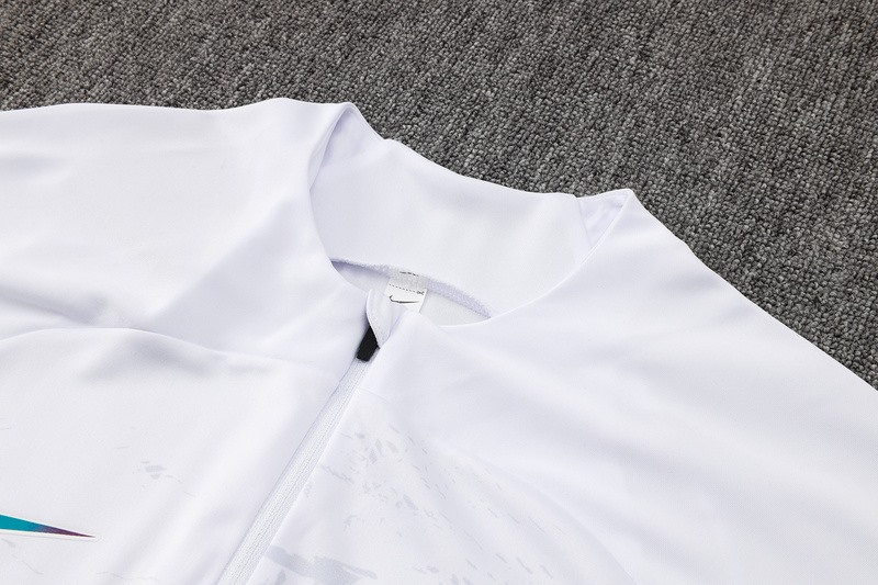 25/26 Al-Nassr white Long-sleeved half-pull training kit Football team kit