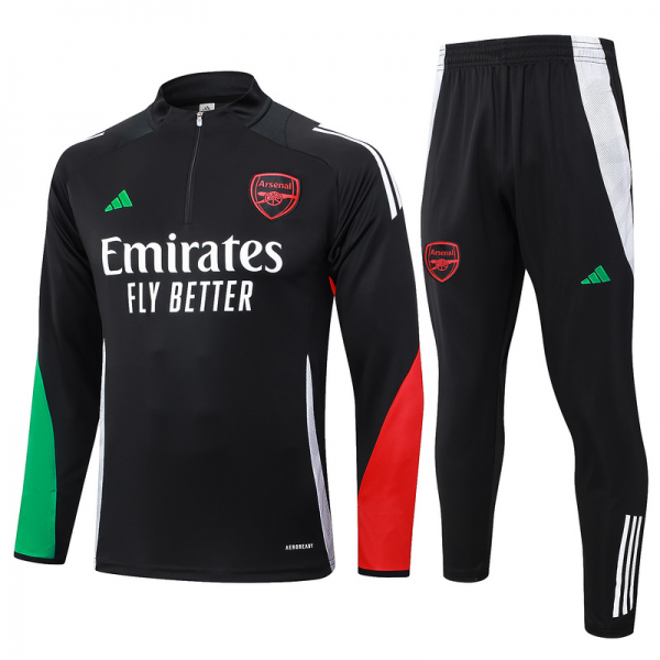 24/25 Arsenal Black Long-sleeved half-pull training kit Football team kit