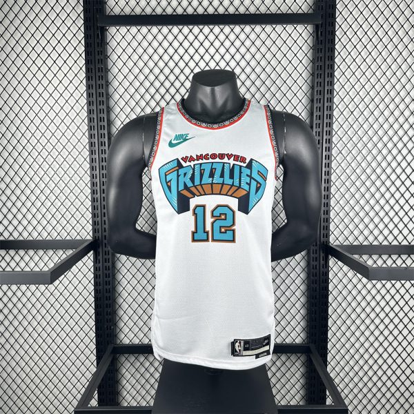 NBA Memphis Grizzies 24/25 Retro White jersey MORANT#12 S-XXL