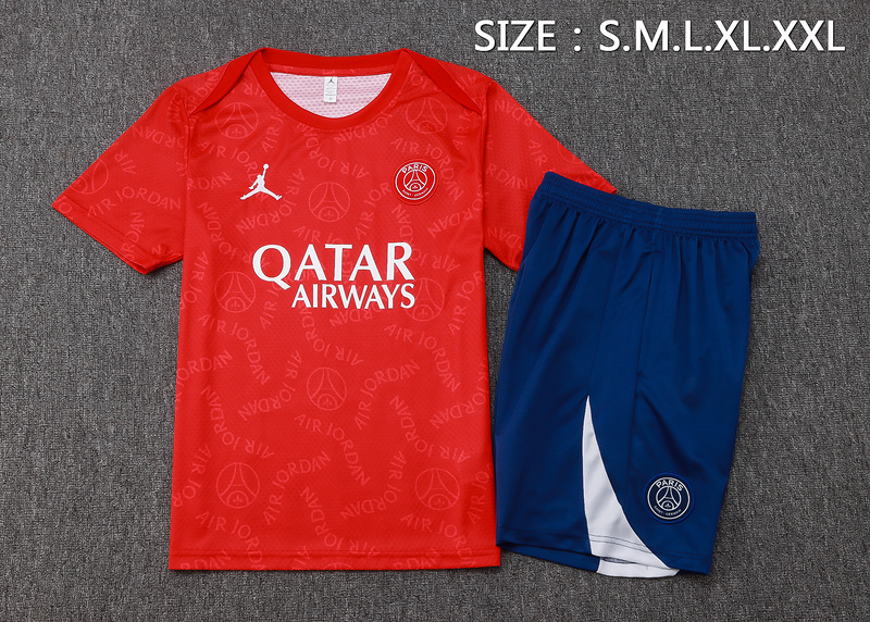 2024/25 Paris Red Training Set Shirt and Shorts