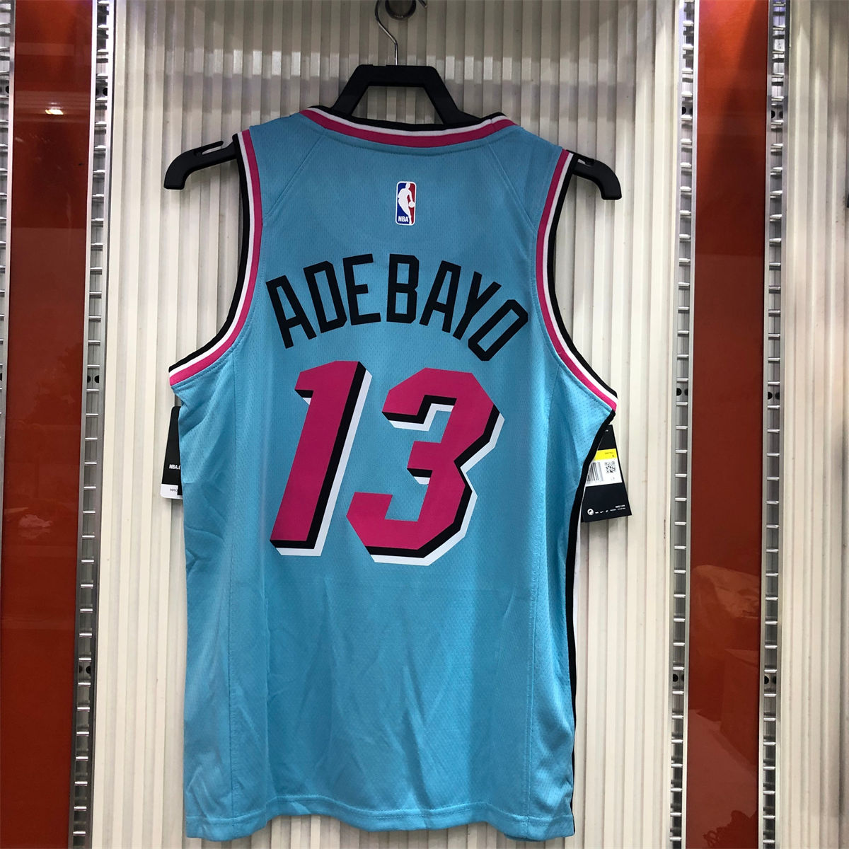 NBA Miami Hearts round neck Light Blue Jersey ADEBAYO#13 S-XXL