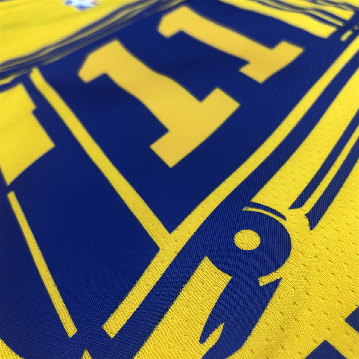NBA Golden State Warriors Round neck Yellow Jersey THOMPSON#11 S-XXL