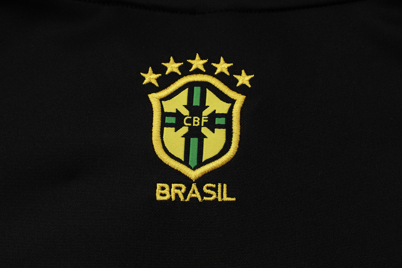 24/25 Brazil Green Long-sleeved half-pull training kit Football team kit