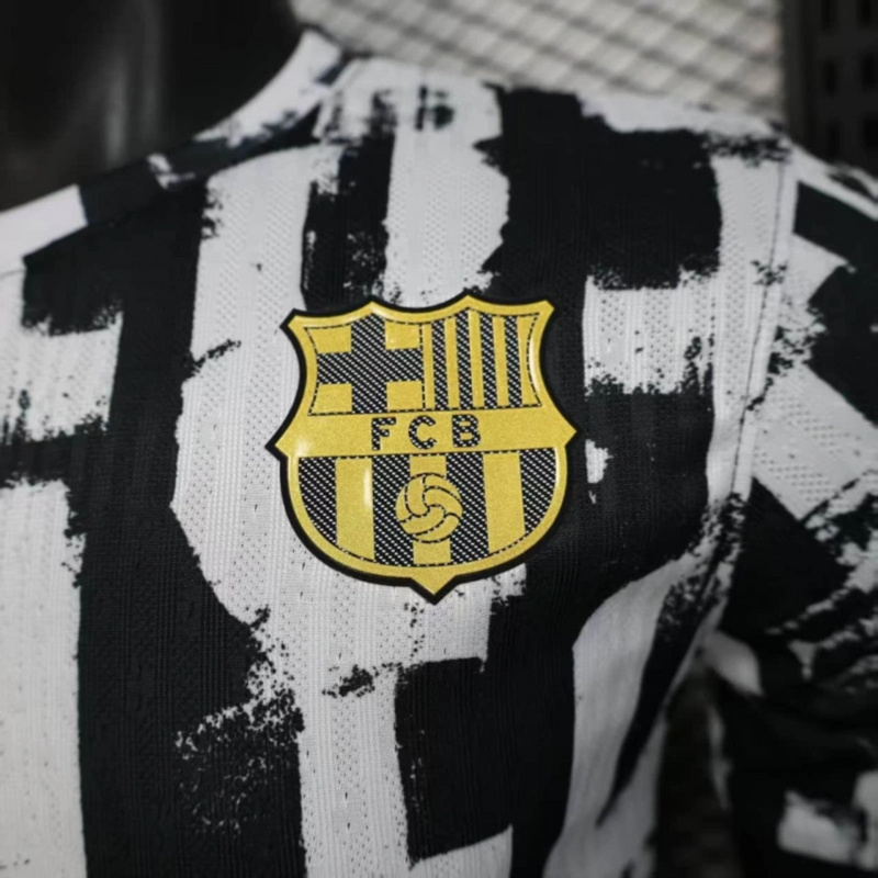 2025/26 Barcelona Black and White Training jersey Player Version