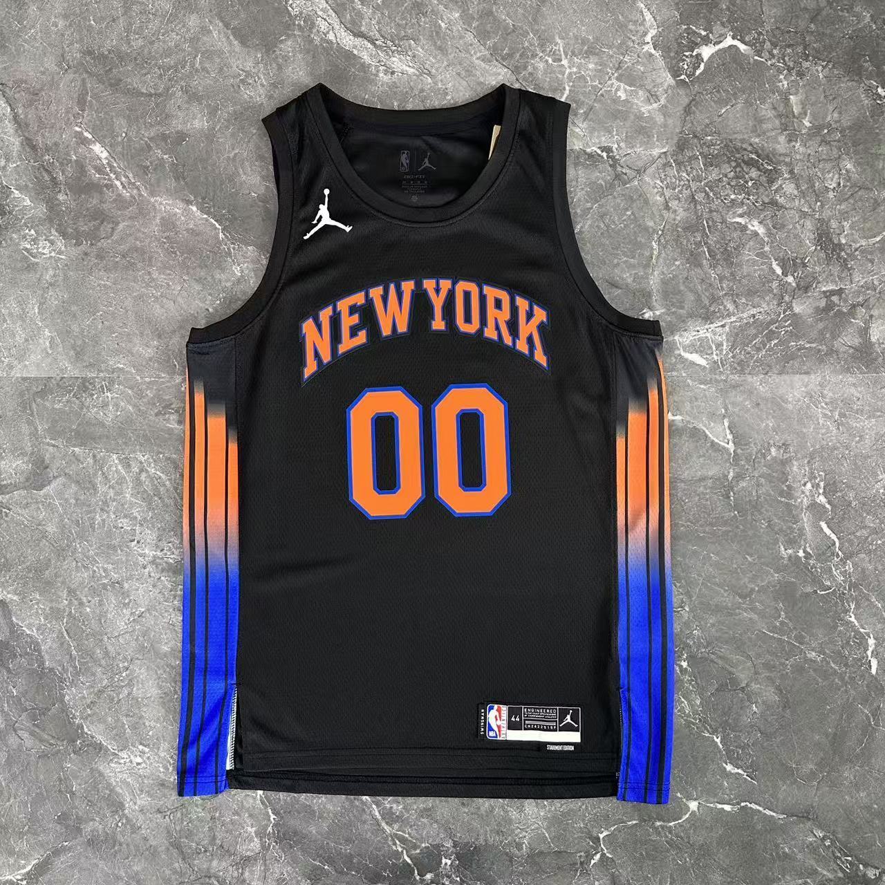 NBA 2026 New York Knicks Black  jersey CLARKSON#00
