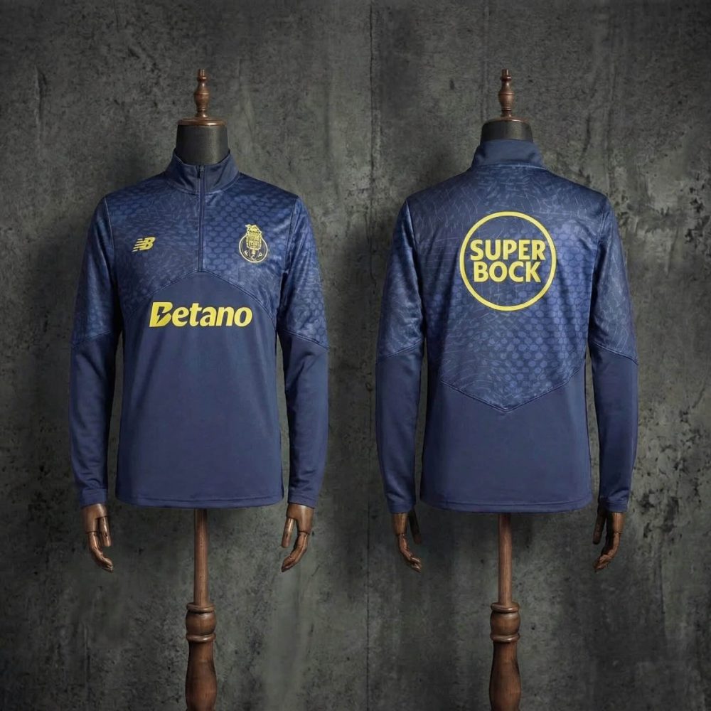 2026/27 Porto Half-Pull long Sleeve Deep Blue Hoodie