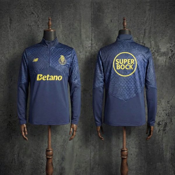 2026/27 Porto Half-Pull long Sleeve Deep Blue Hoodie