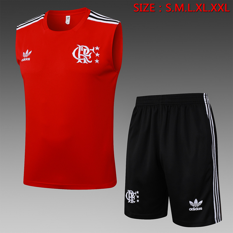 2025/26 Flamengo Red Training Set Shirt and Shorts