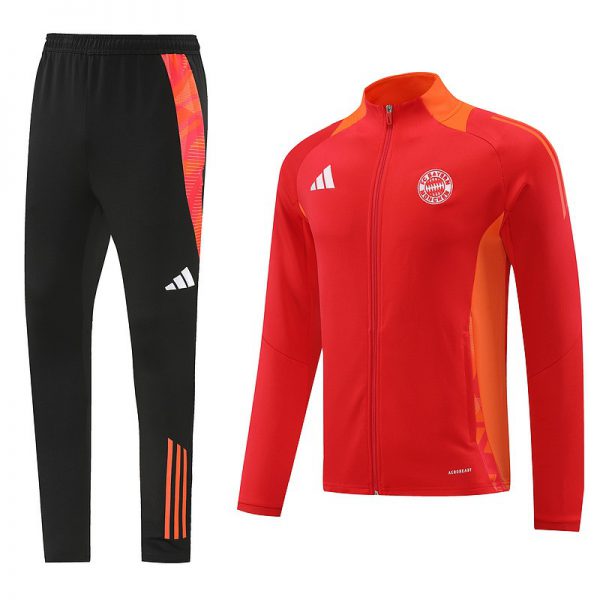 2024 Bayern Munich Red Jacket Training Suit Set Football Team Shirt Sports Fashion