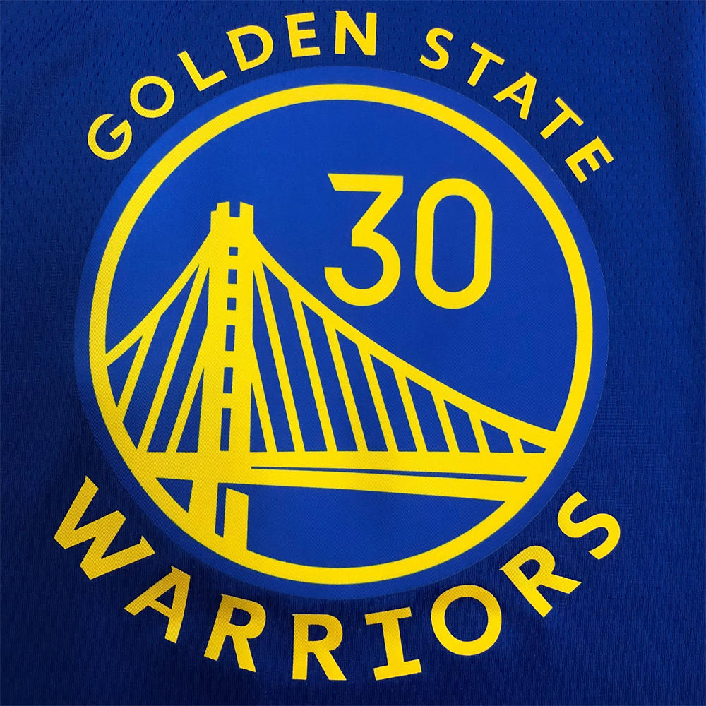 NBA Golden State Warriors V-Neck 75th anniversary Blue Jersey CURRY#30 S-XXL