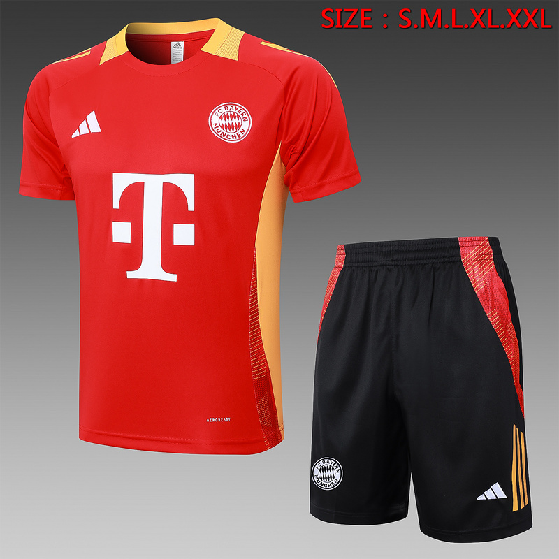 24/25 Bayern Munich Red Training Set Shirt and Shorts