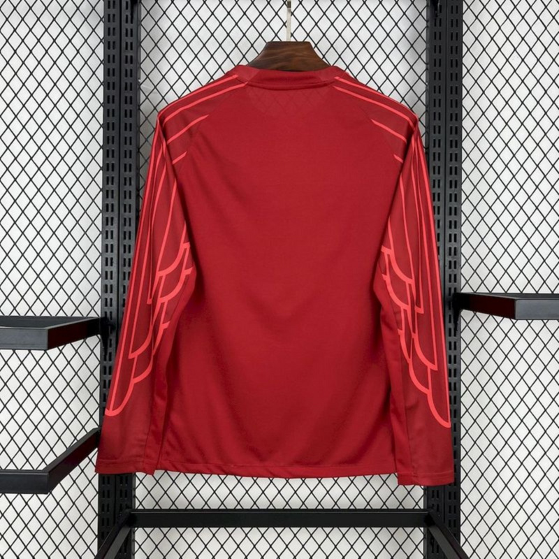2025/26 PSG Red goalkeeper Long Sleeves jersey Fan Version