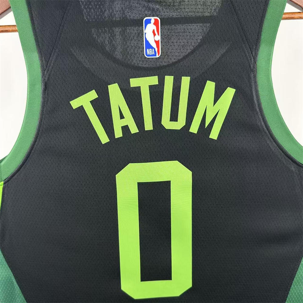 NBA  Boston Celtics 24/25 City Edition Round Neck Black Jersey TATUM#0 S-XXL