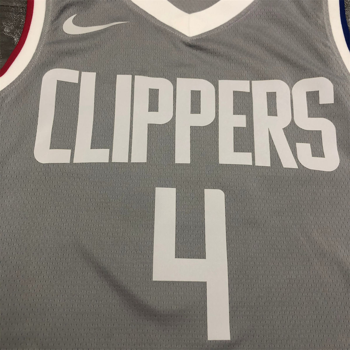 NBA Los Angeles Clippers V-Neck Grey Jersey RONDO#4 S-XXL