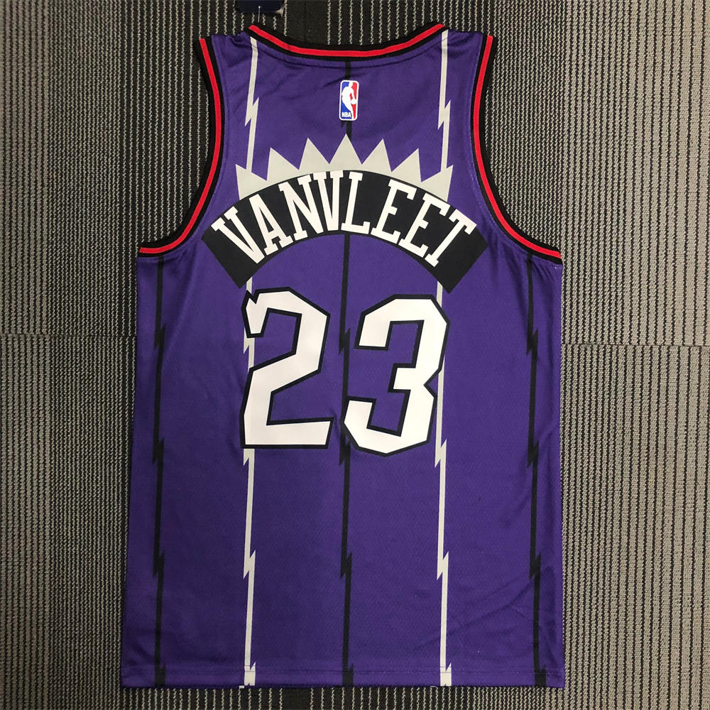 NBA Toronto Raptors Round Neck Purple VANVLEET#23 jersey S-XXL