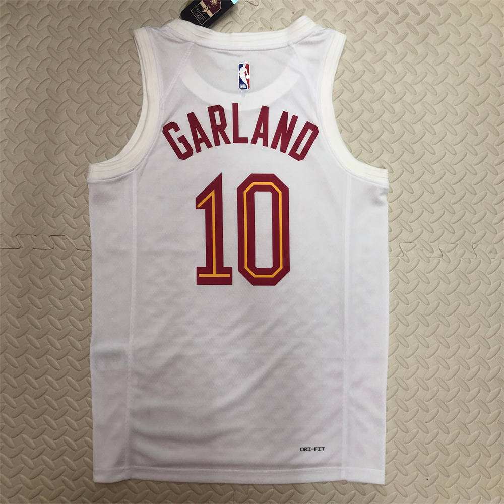 NBA Cleverland Cavaliers Round Neck White jersey GARLAND#10 S-XXL