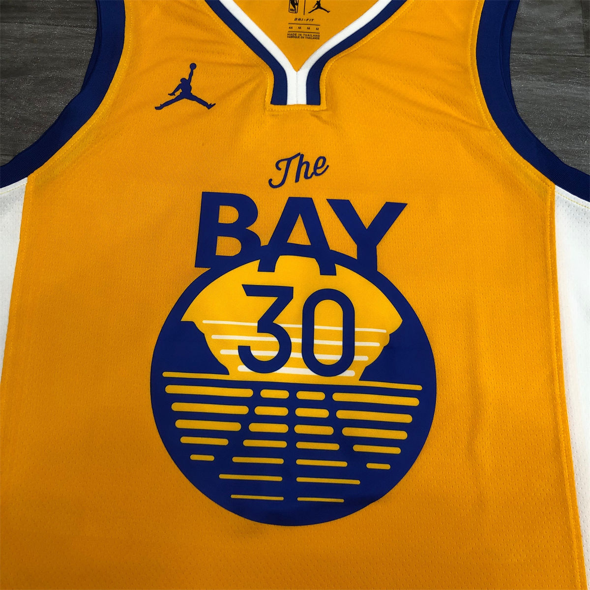 NBA Golden State Warriors V neck Yellow Jersey CURRY#30 S-XXL