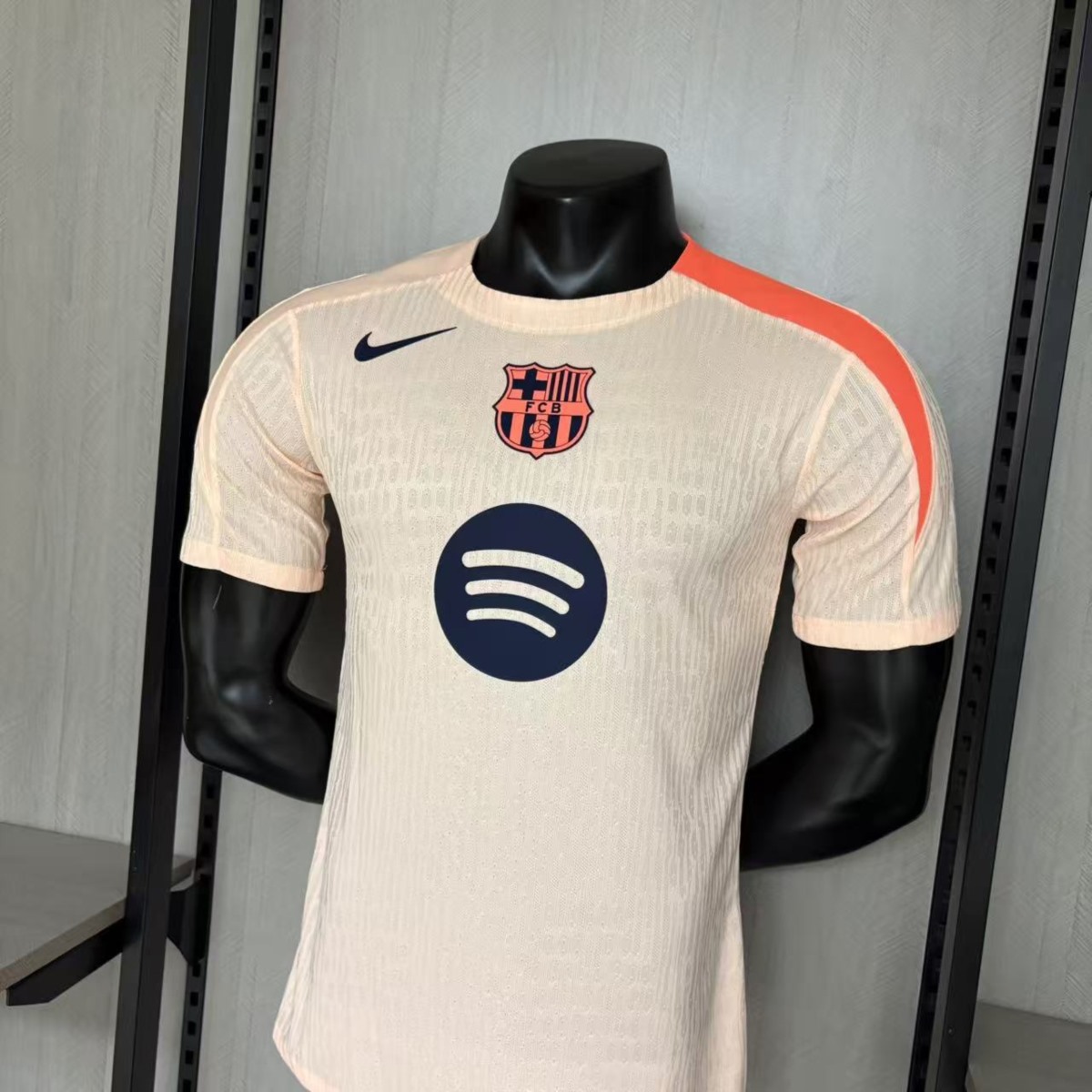 2025/26 Barcelona Pre-match Training Beige jersey Player Version