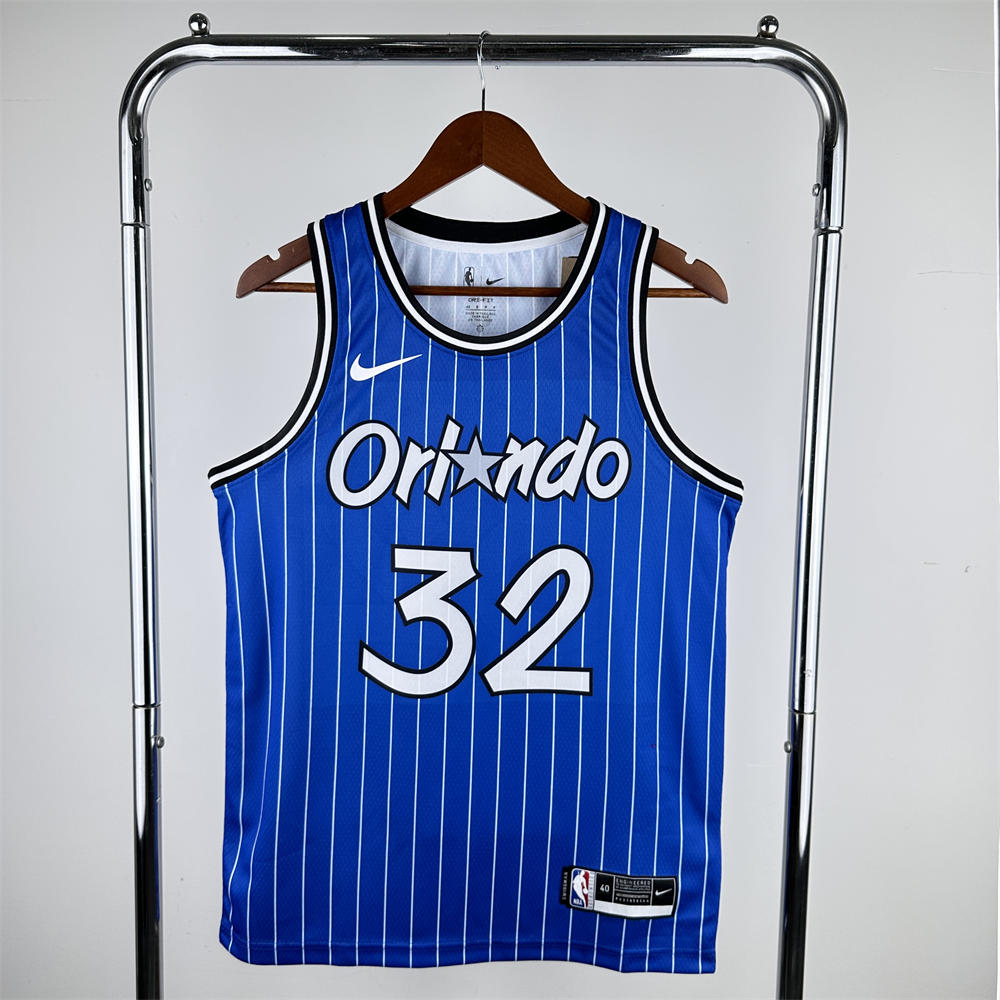 NBA Orlando Magic 2019 Retro Edition Round Neck Blue Jersey O'NEAL#32 S-XXL