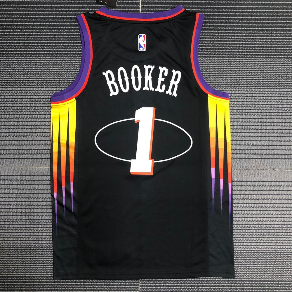 NBA Phoenix Suns Round Neck Black jersey BOOKER#1 S-XXL