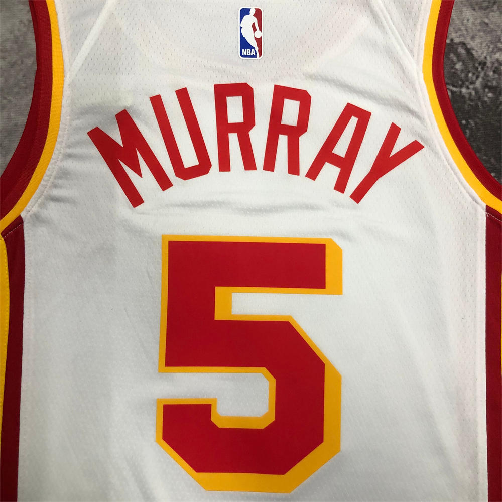 NBA Altanta Hawks Round Neck White Jersey MURRAY#5 S-XXL