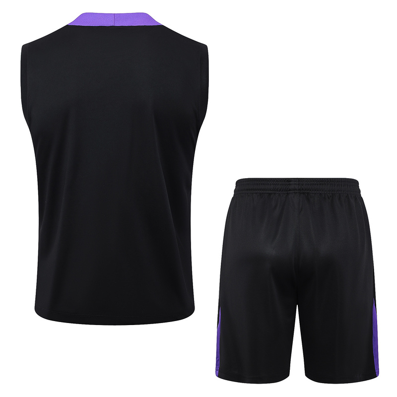 24/25 Paris Black Training Set Shirt and Shorts