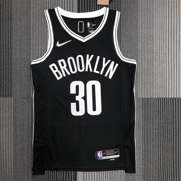 NBA Brooklyn Nets V-Neck Black 75th anniversary Jersey CURRY#30 S-XXL