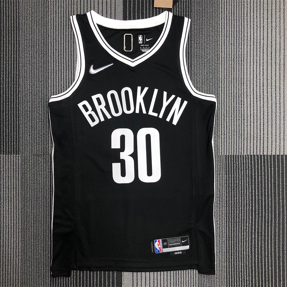NBA Brooklyn Nets V-Neck Black 75th anniversary Jersey CURRY#30 S-XXL