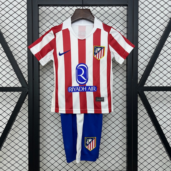2025/26 Atletico Madrid Home jersey kids Kits size: 16-28