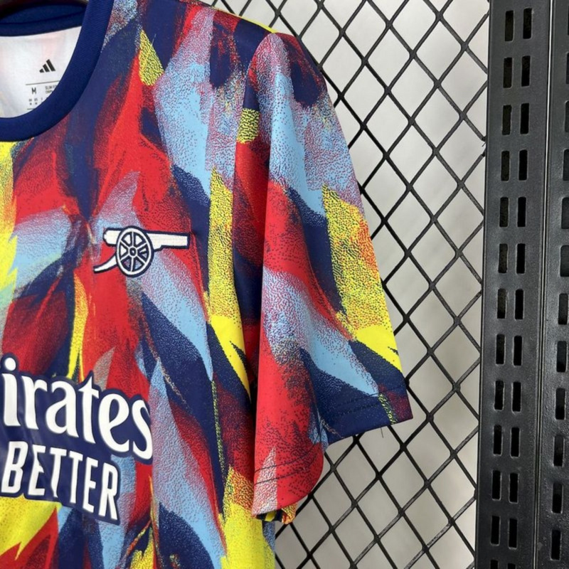 2025/26 Arsenal Colorful pre-match training Jersey Fan Version