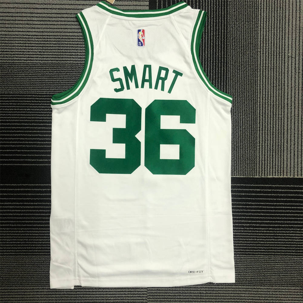 NBA Boston Celtics Round Neck 75th anniversary White Jersey SMART#36 S-XXL