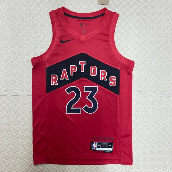 NBA Toronto Raptors V-Neck Red Jersey VANVLEET#23 S-XXL
