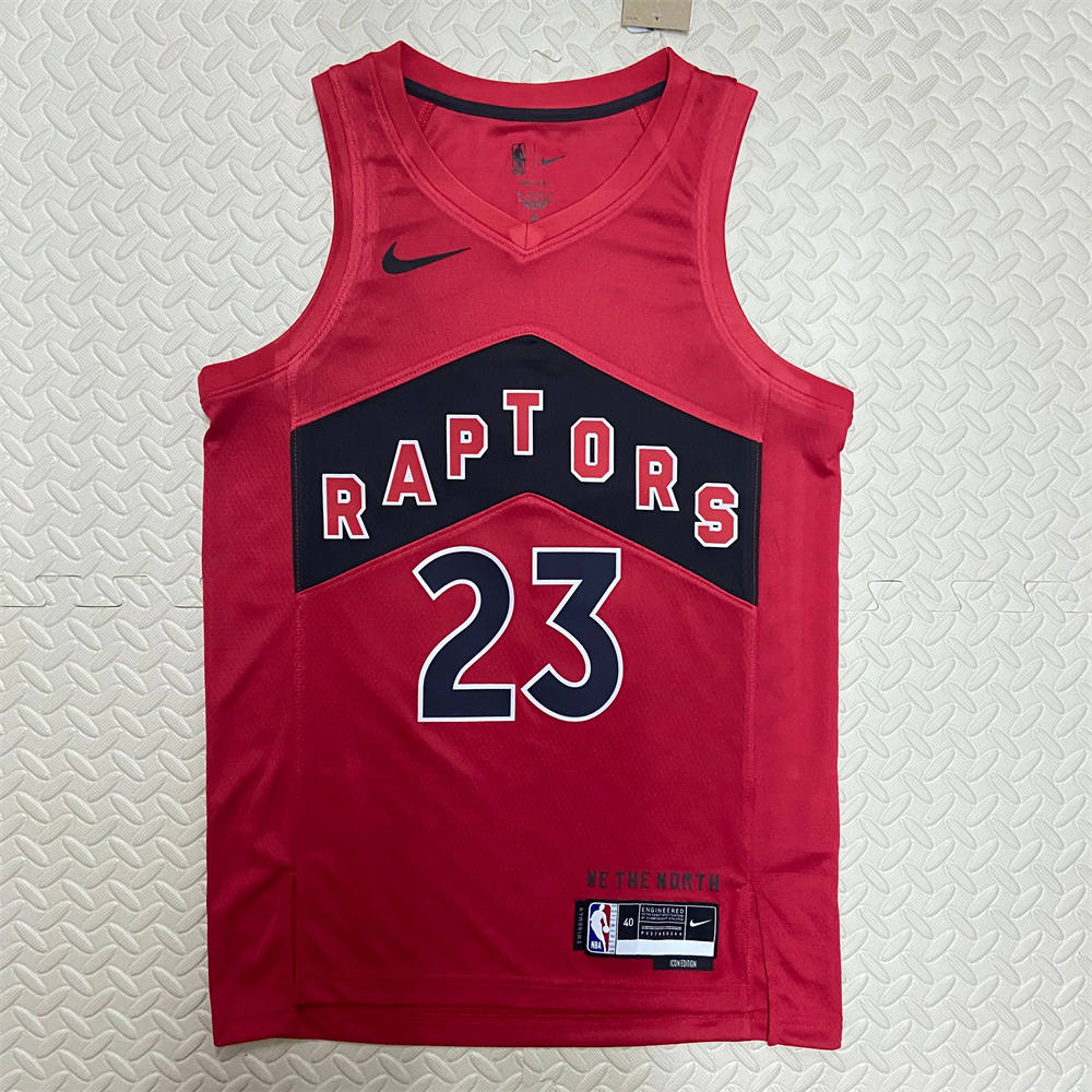 NBA Toronto Raptors V-Neck Red Jersey VANVLEET#23 S-XXL