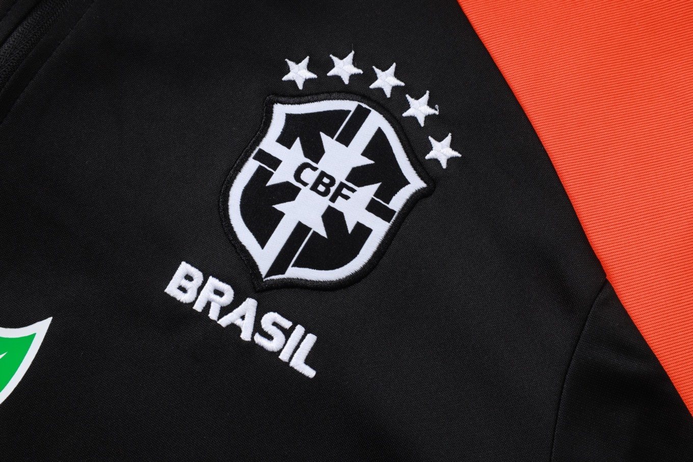 202526 Brazil Bllack Long-sleeved half-pull training kit Football team kit