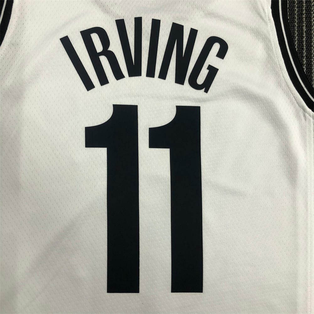 NBA Brooklyn Nets V-Neck White 75th anniversary Jersey IRVING#11 S-XXL