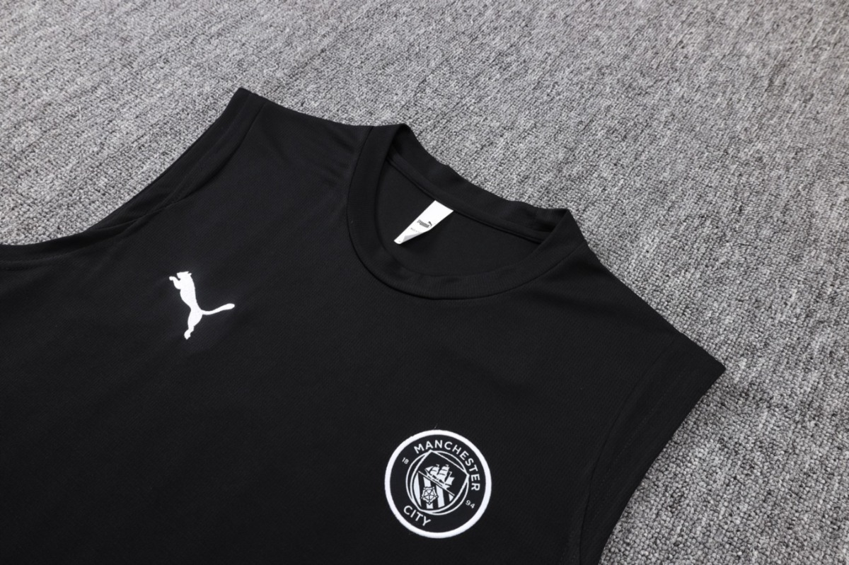 2026 Manchester City Black Training Set Shirt and Shorts
