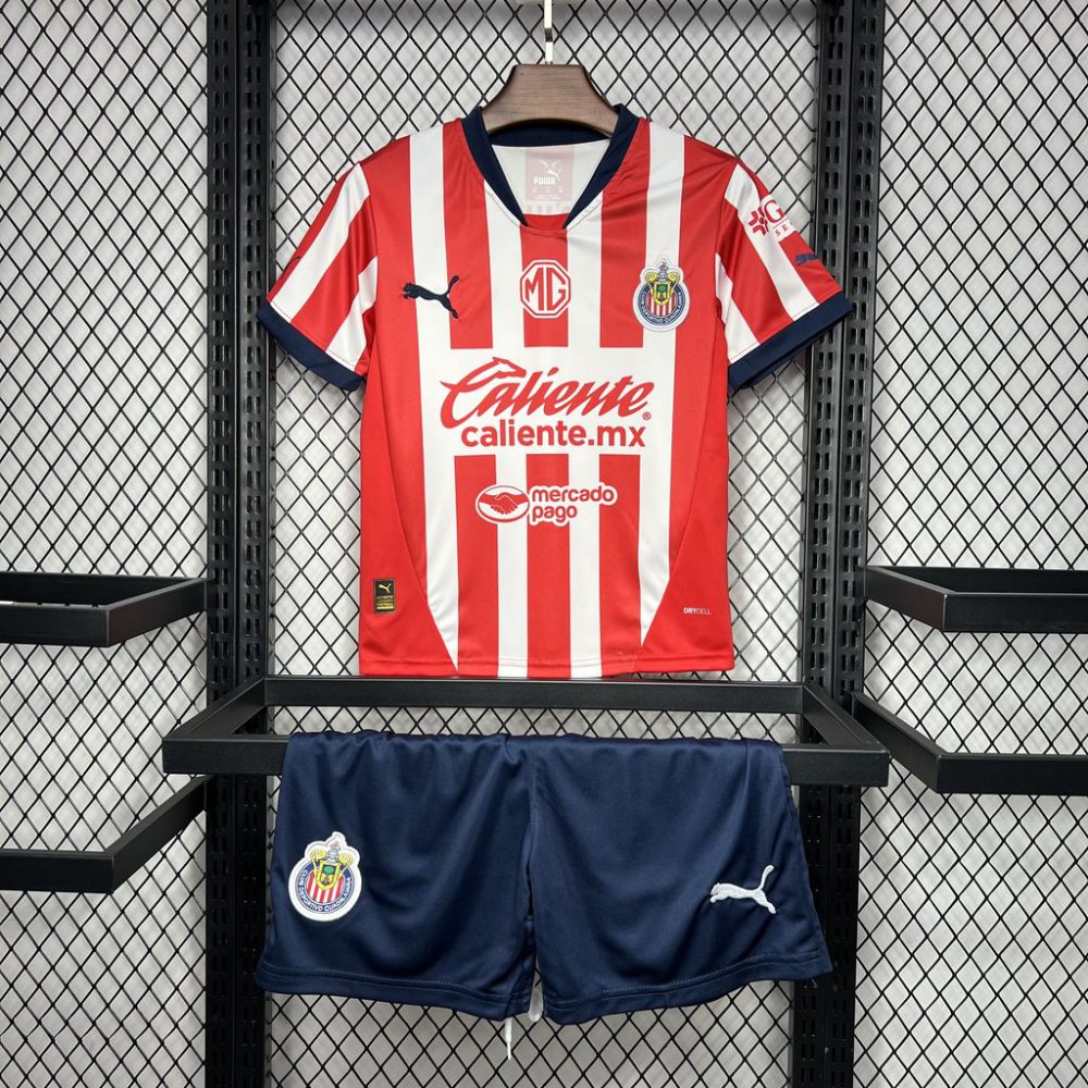 24/25 Chivas Home jersey Kid Kits Size 16-28