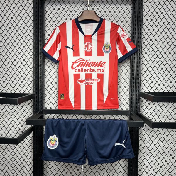 24/25 Chivas Home jersey Kid Kits Size 16-28