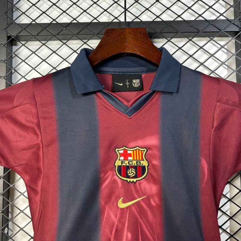 2025/26 Barcelona Barça x Travis Scott jersey kids Kits size: 16-28