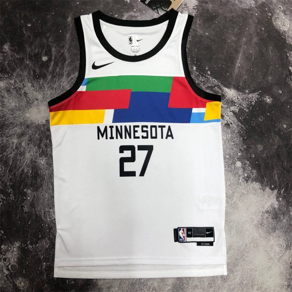 NBA Minnesota Timberwolves Round Neck Black Jersey GOBERT#27 S-XXL