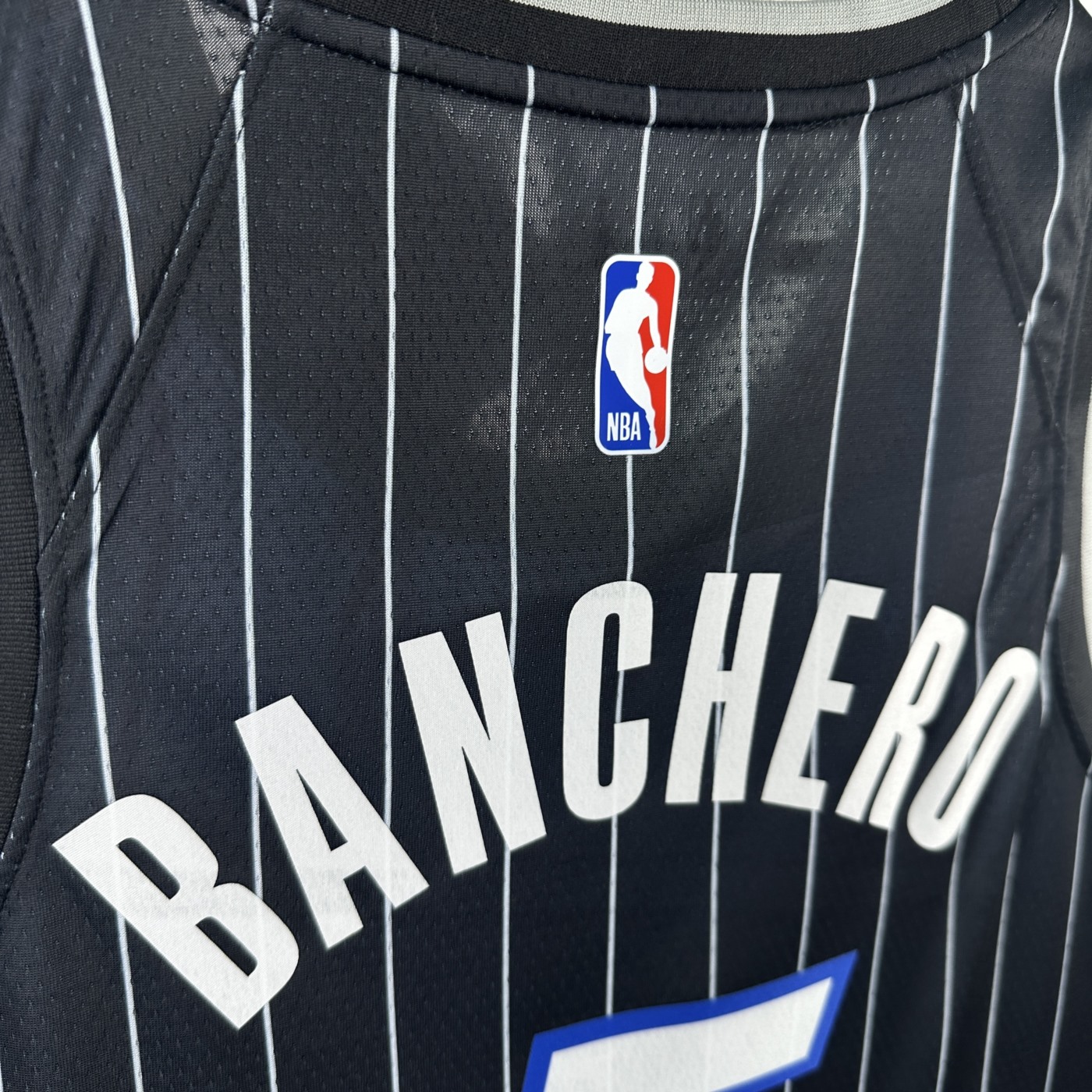 NBA Orlando Magic 2025/26 Round Neck Jordan Edition Black Jersey BANCHERO#5 S-XXL
