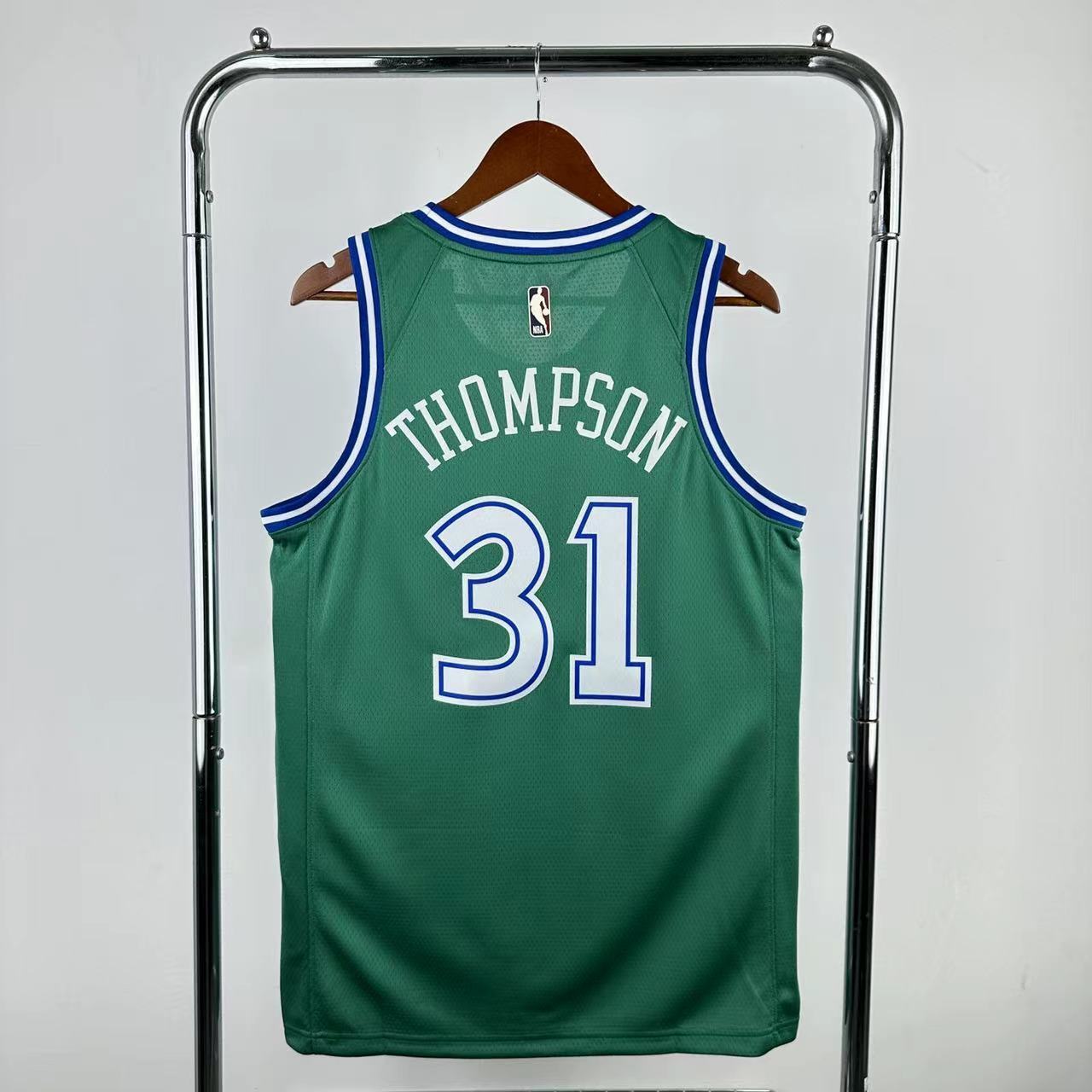 NBA Dallas Mavericks Round Neck Green Jersey THOMPSON#31 S-XXL