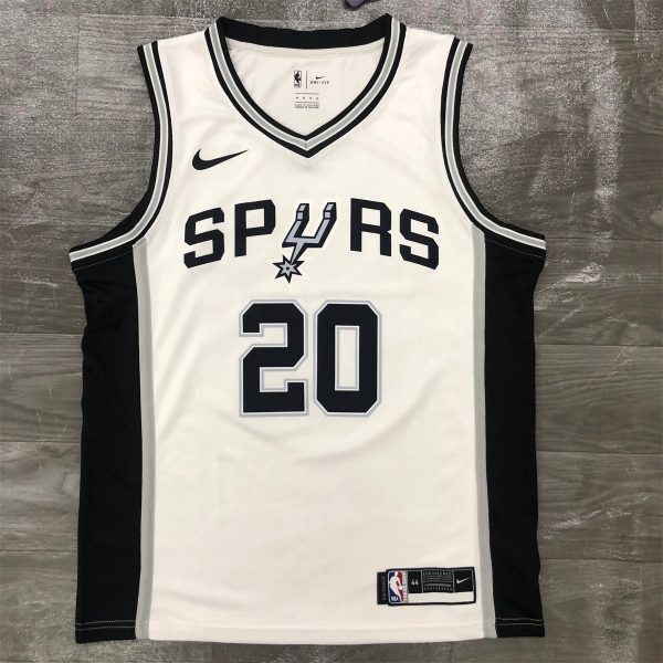 NBA San Antonio Spurs V-Neck White jersey GINOBILI#20 S-XXL