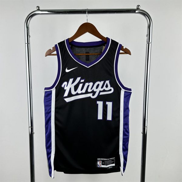 NBA Scaramento Kings 2024 V-Neck Black jersey SABONIS#11 S-XXL