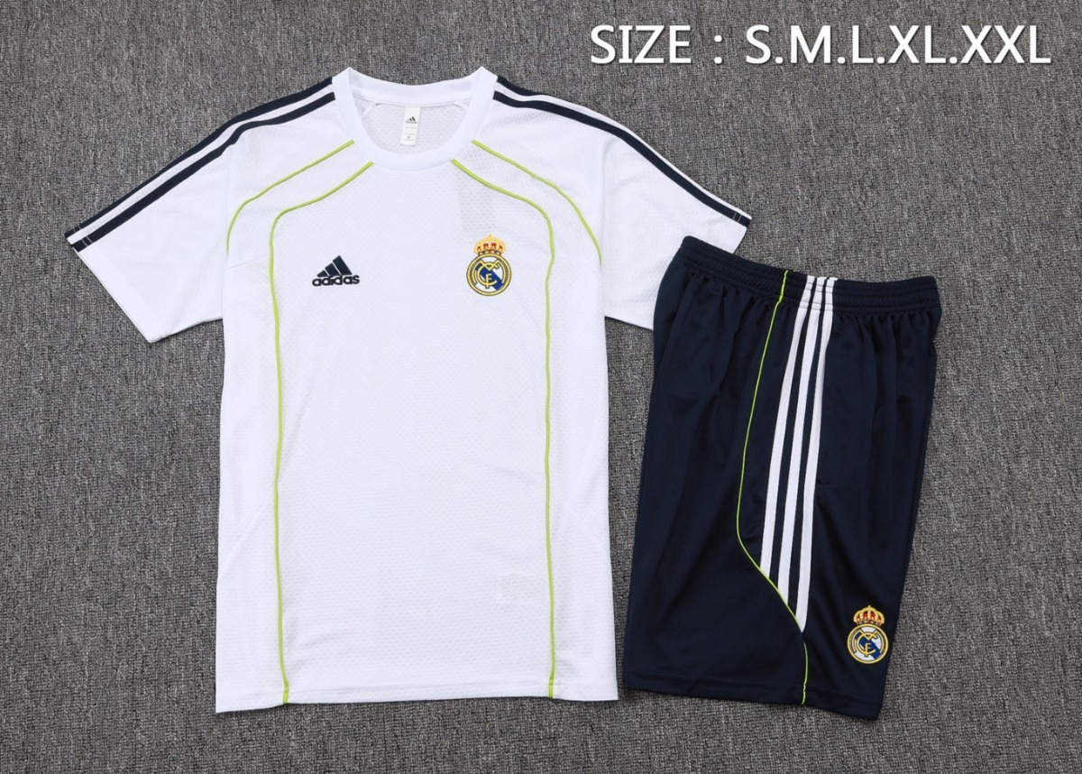 2026 Real Madrid White Training Set Shirt and Shorts