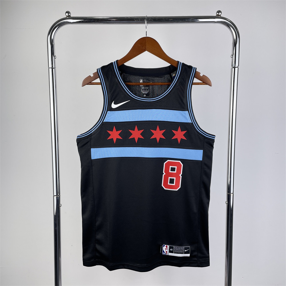 NBA Chicago Bulls LAVINE#8 2019 Black JORDAN Edition Swingman Jersey S-XXL